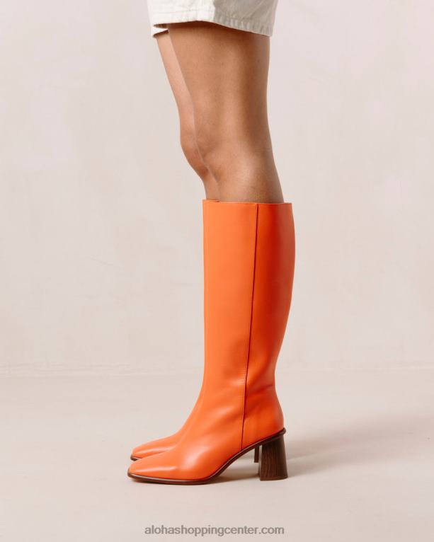 vzhod - svetlo oranžni usnjeni škornji ženske Alohas 0D4R842