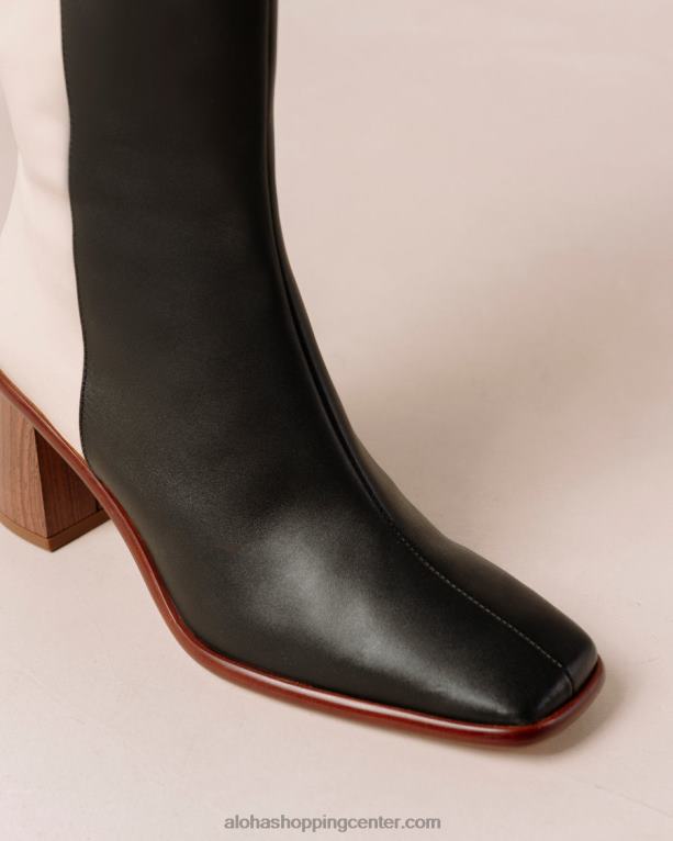 vzhod - črno-beli škornji ženske Alohas 0D4R837