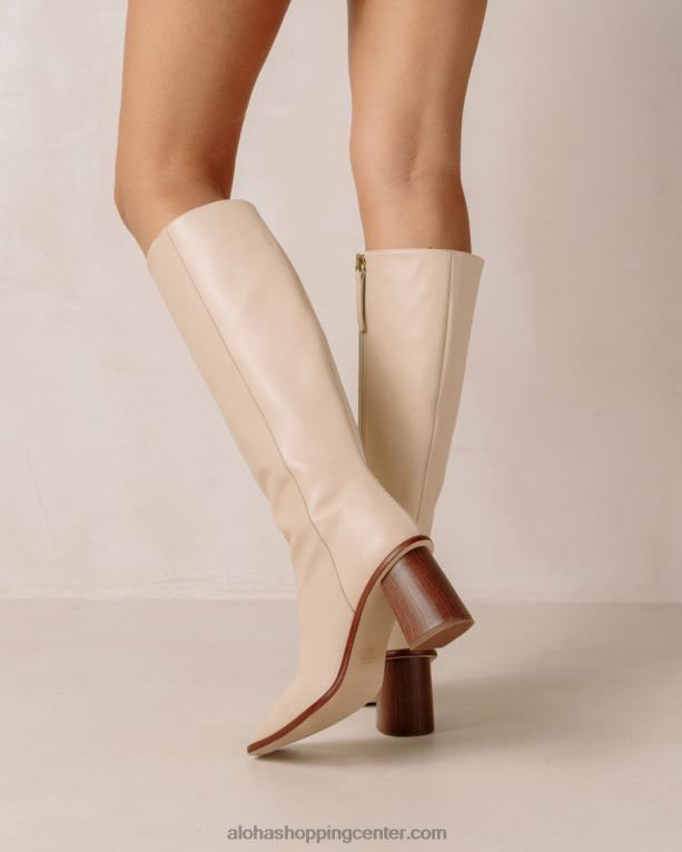 vzhodno - krem ​​usnjeni škornji ženske Alohas 0D4R854