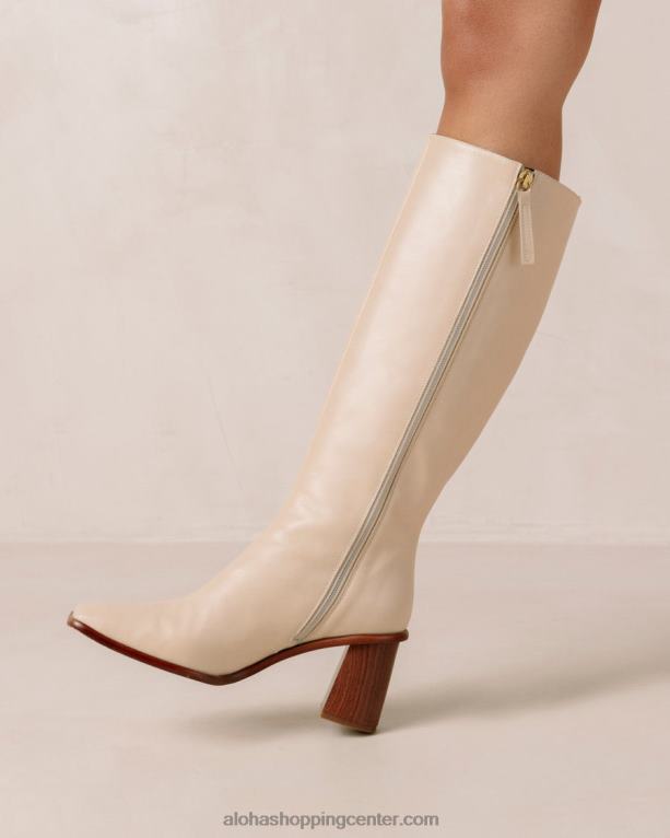 vzhodno - krem ​​usnjeni škornji ženske Alohas 0D4R854