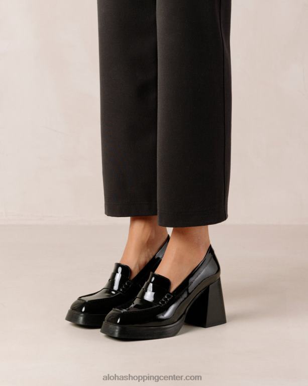 vzlet - črni usnjeni loaferji ženske Alohas 0D4R8396