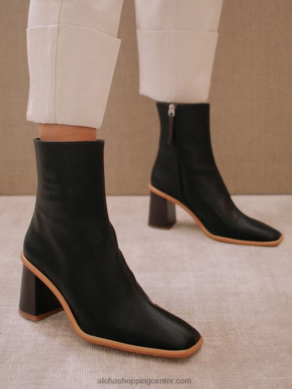 west - temno sivi veganski usnjeni škornji ženske Alohas 0D4R8463