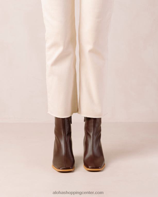 west cape - rjavi usnjeni škornji ženske Alohas 0D4R8462