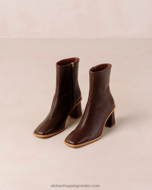 west cape - rjavi usnjeni škornji ženske Alohas 0D4R8462