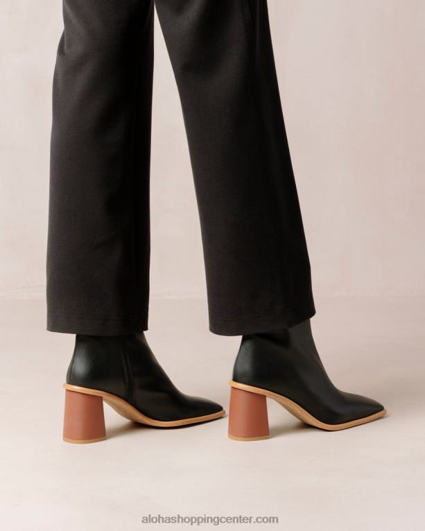 west cape corn - črni veganski usnjeni škornji ženske Alohas 0D4R8453