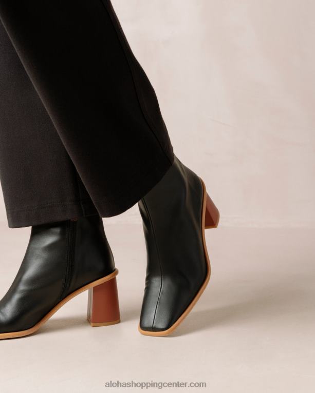 west cape corn - črni veganski usnjeni škornji ženske Alohas 0D4R8453