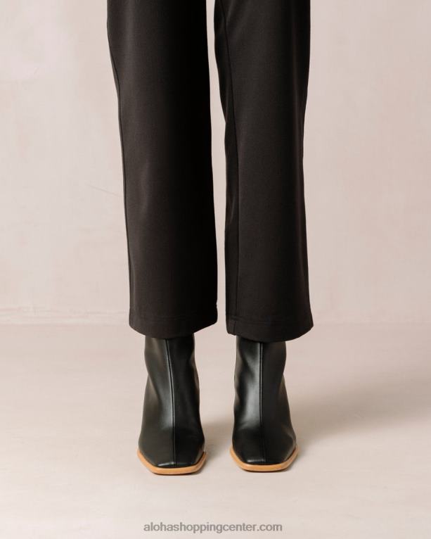 west cape corn - črni veganski usnjeni škornji ženske Alohas 0D4R8453