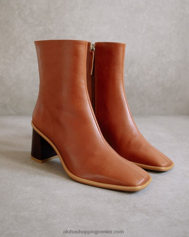 west cape vintage - rjavi usnjeni škornji ženske Alohas 0D4R8342