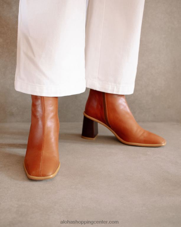 west cape vintage - rjavi usnjeni škornji ženske Alohas 0D4R8342