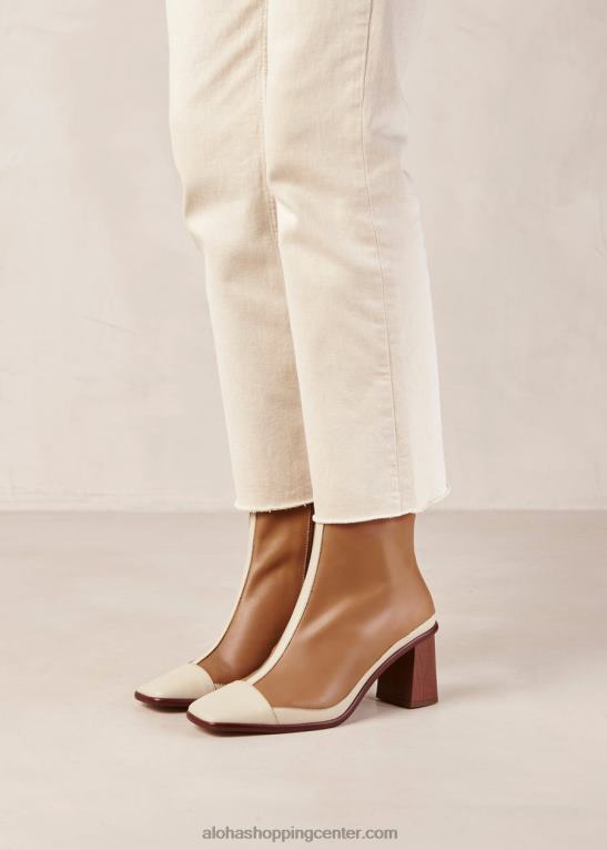 west retro - rjavi in ​​beli usnjeni škornji ženske Alohas 0D4R8338