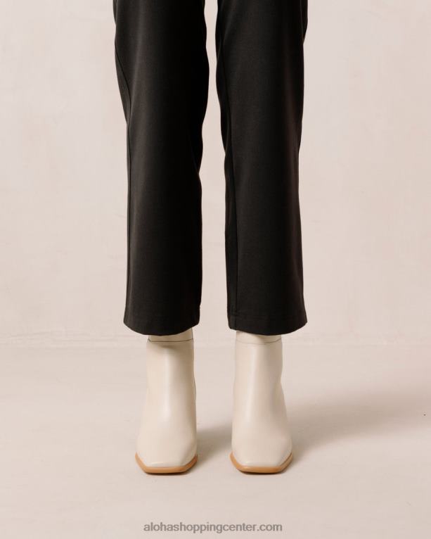 west vintage - beli usnjeni škornji ženske Alohas 0D4R8231