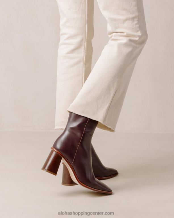 west vintage - rdeči usnjeni škornji ženske Alohas 0D4R8226