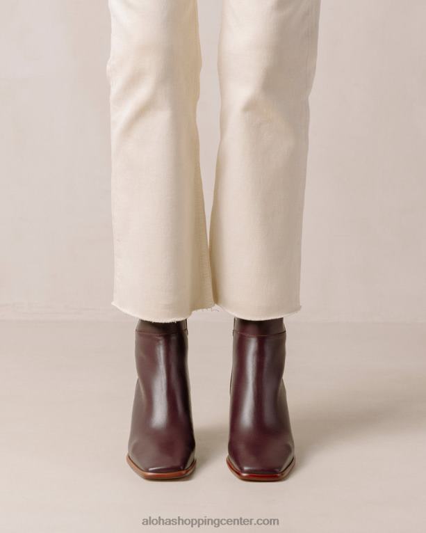 west vintage - rdeči usnjeni škornji ženske Alohas 0D4R8226