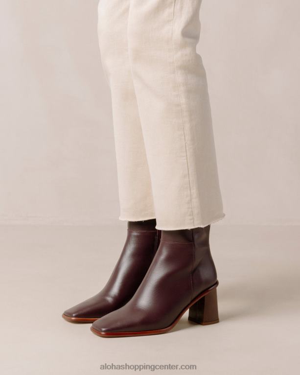 west vintage - rdeči usnjeni škornji ženske Alohas 0D4R8226