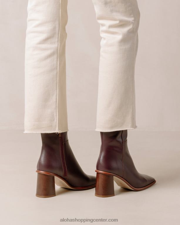 west vintage - rdeči usnjeni škornji ženske Alohas 0D4R8226