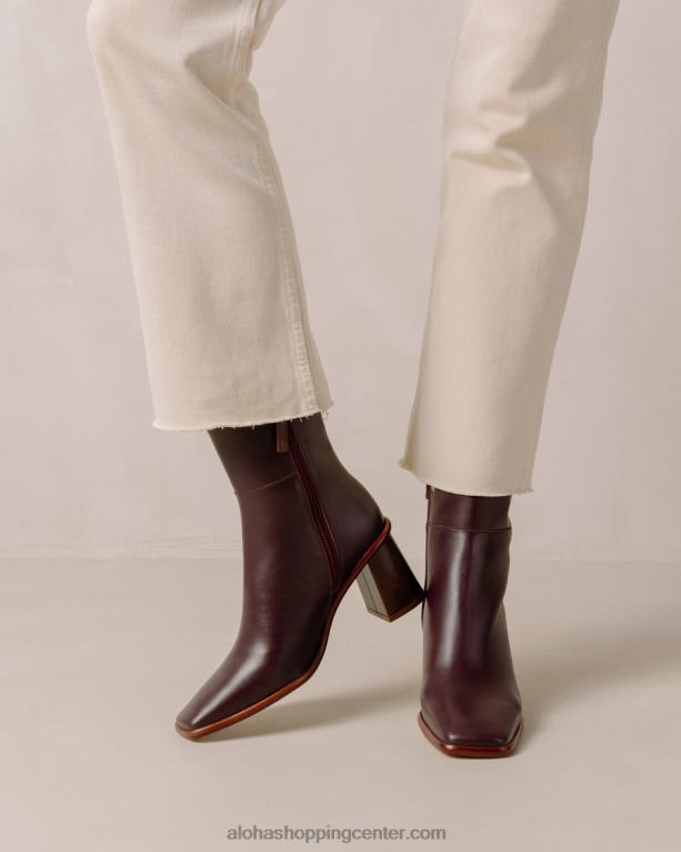 west vintage - rdeči usnjeni škornji ženske Alohas 0D4R8226