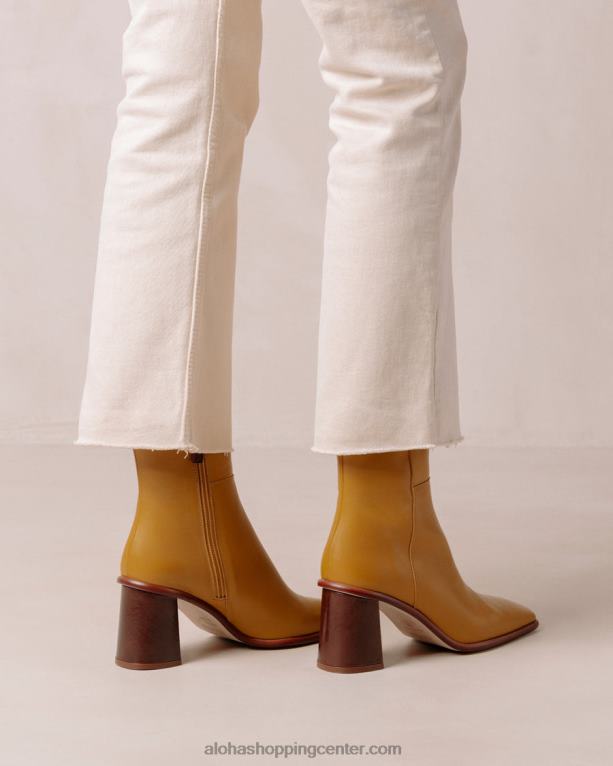 west vintage - rumeni usnjeni škornji ženske Alohas 0D4R8229