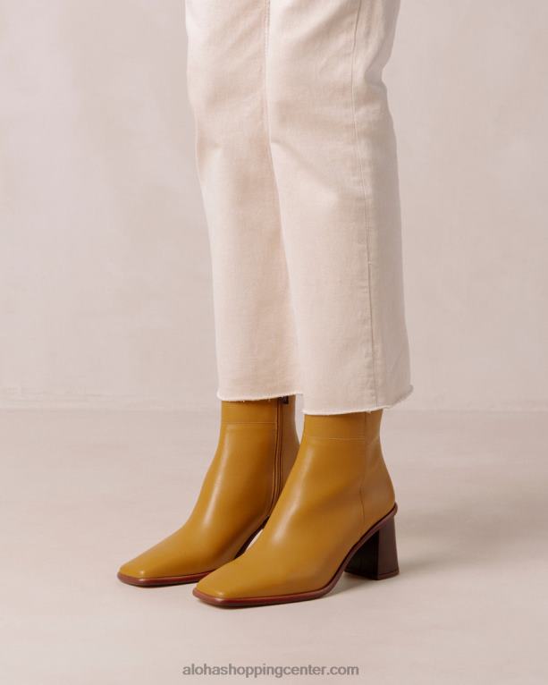 west vintage - rumeni usnjeni škornji ženske Alohas 0D4R8229