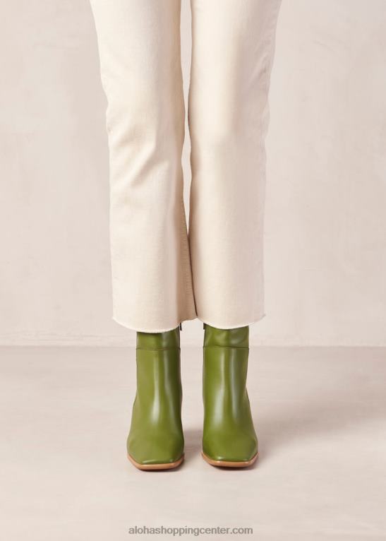 west vintage - zeleni usnjeni škornji ženske Alohas 0D4R8336