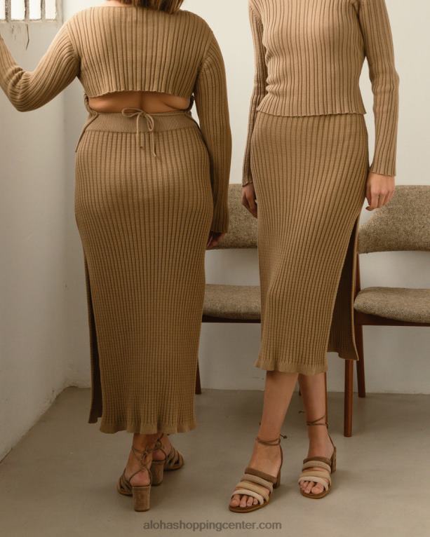 wise - rjavo pleteno krilo ženske Alohas 0D4R8671