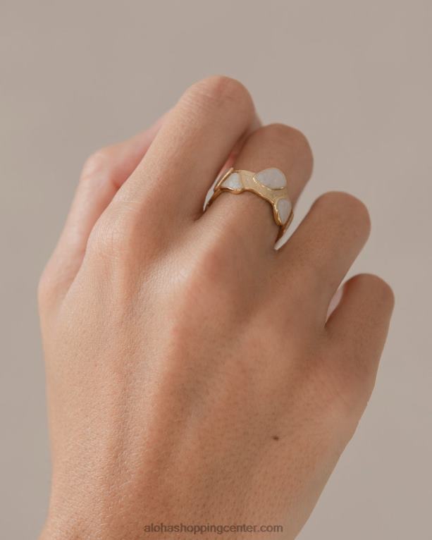 wonderwall - zlato-bel prstan ženske Alohas 0D4R81159