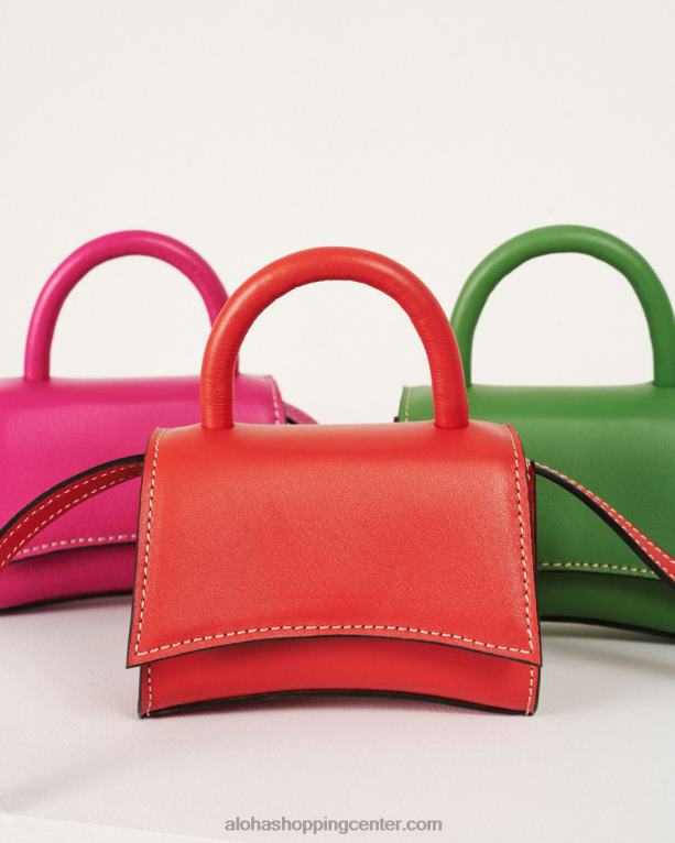 x - oranžna usnjena torbica ženske Alohas 0D4R81169