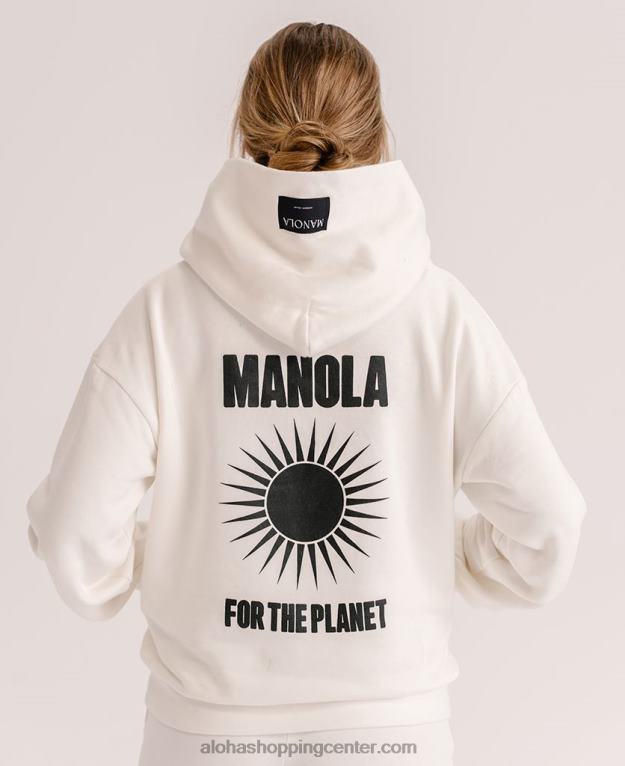 za planet - bel bombažni pulover ženske Alohas 0D4R8983