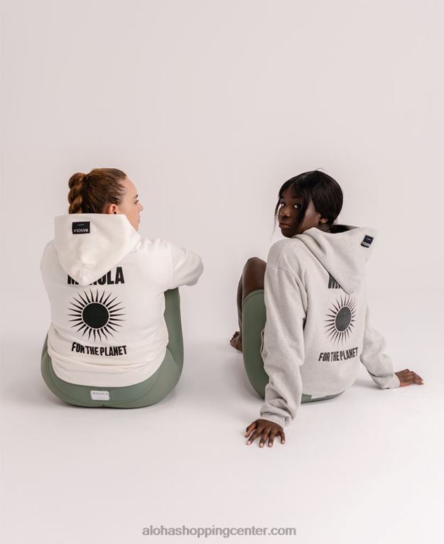 za planet - bel bombažni pulover ženske Alohas 0D4R8983