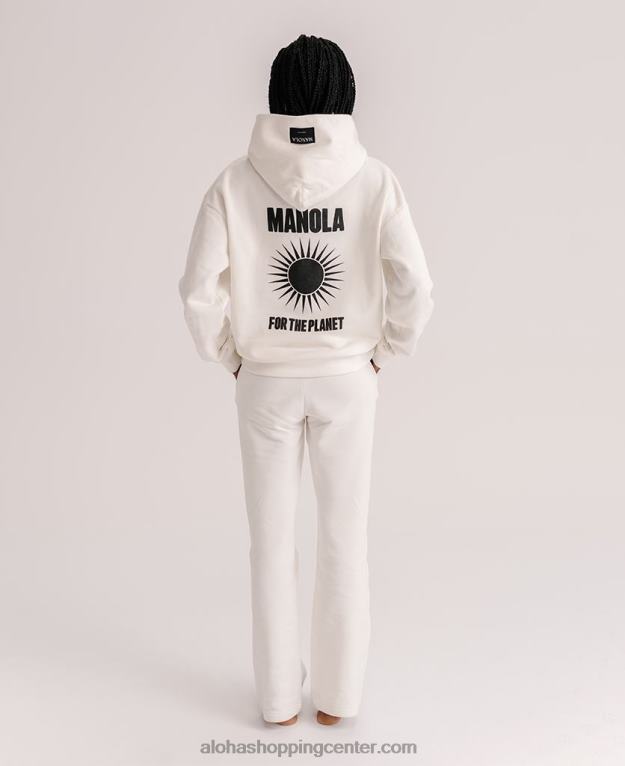 za planet - bel bombažni pulover ženske Alohas 0D4R8983