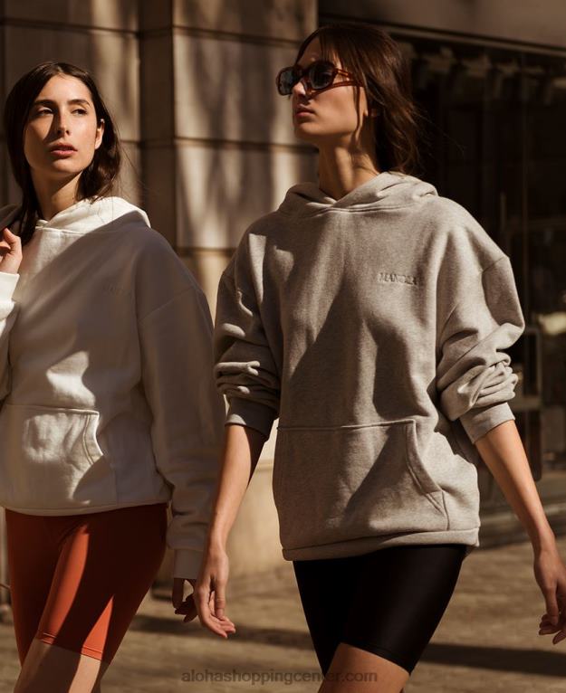 za planet - siv bombažni pulover ženske Alohas 0D4R8982