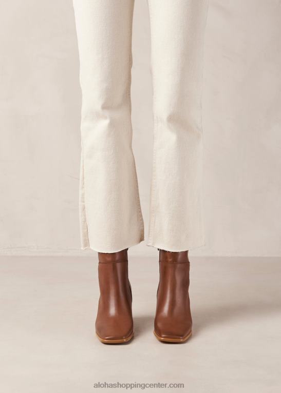 zahod - rjavi usnjeni škornji ženske Alohas 0D4R8346