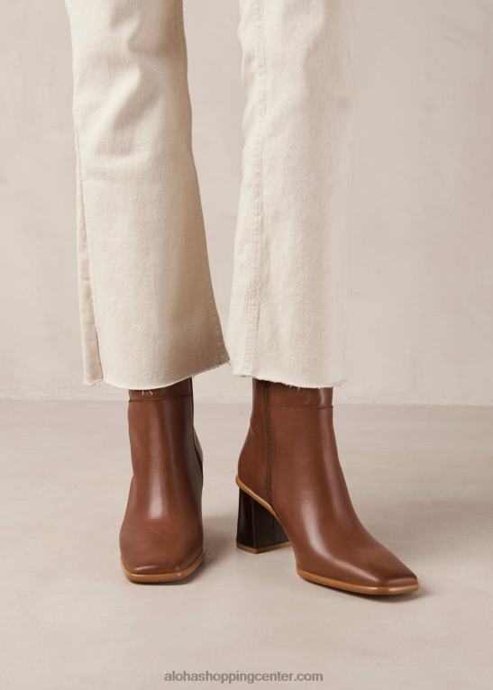 zahod - rjavi usnjeni škornji ženske Alohas 0D4R8346