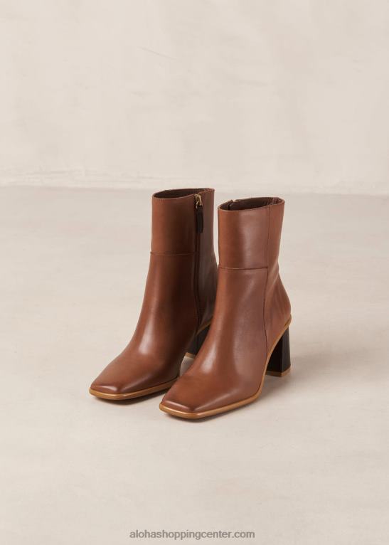 zahod - rjavi usnjeni škornji ženske Alohas 0D4R8346