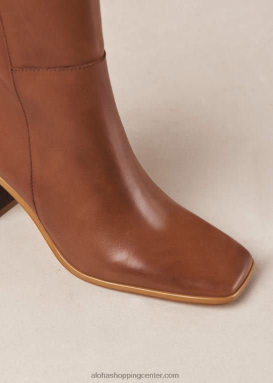 zahod - rjavi usnjeni škornji ženske Alohas 0D4R8346