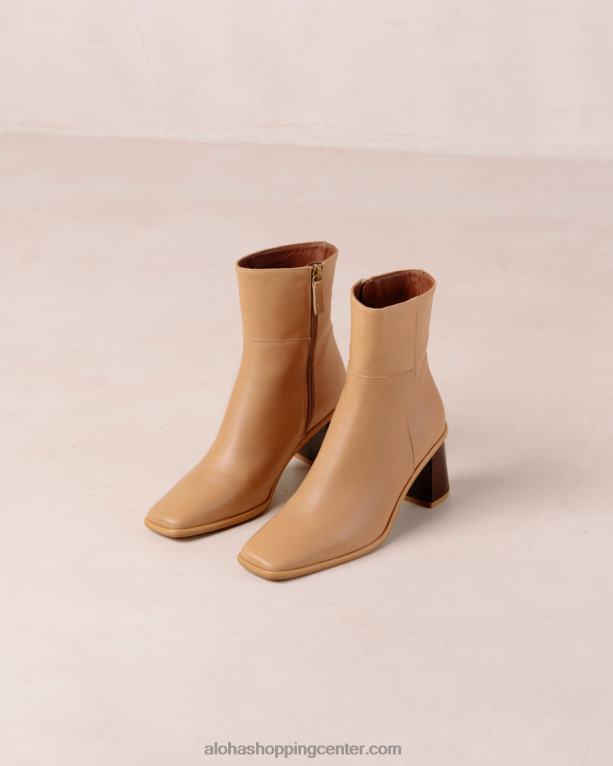 zahodni - bež usnjeni škornji ženske Alohas 0D4R8460