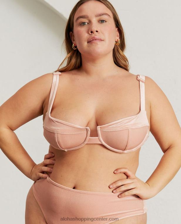 zanka - roza žametni bikini zgornji del ženske Alohas 0D4R8824