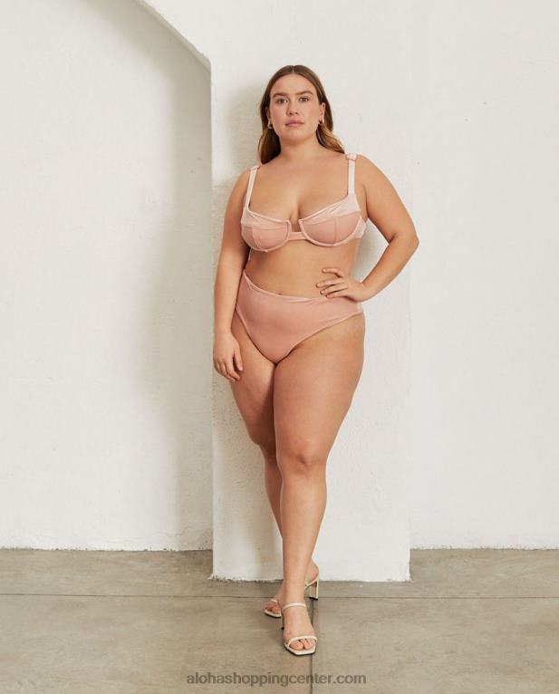 zanka - roza žametni bikini zgornji del ženske Alohas 0D4R8824