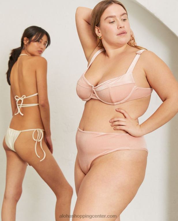 zanka - roza žametni bikini zgornji del ženske Alohas 0D4R8824