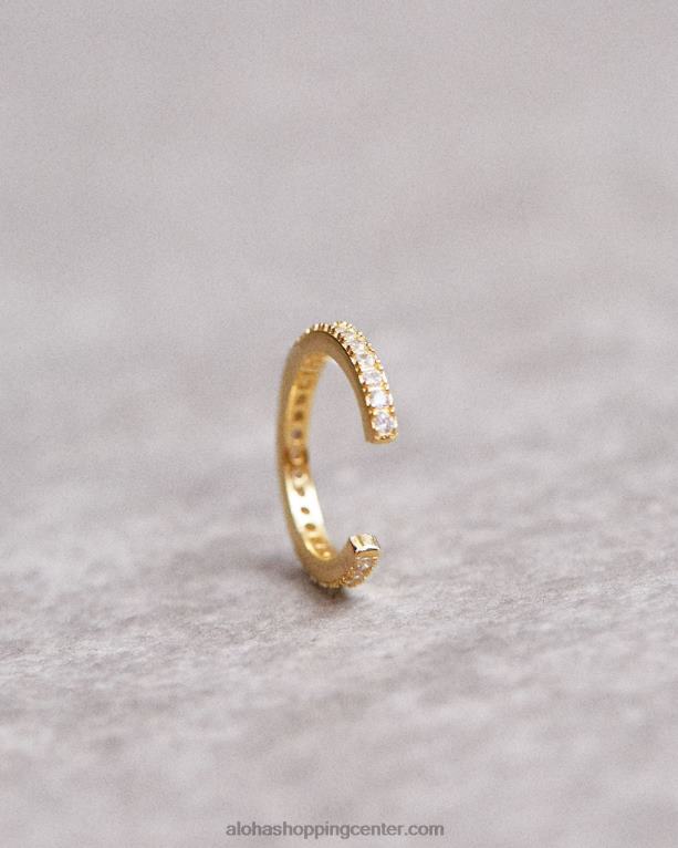 zanka - zlati in kristalni ušesnik ženske Alohas 0D4R81168