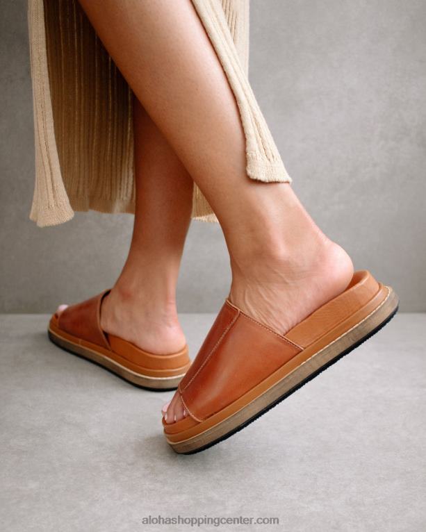 zaprta zanka - rjavi usnjeni sandali ženske Alohas 0D4R8521