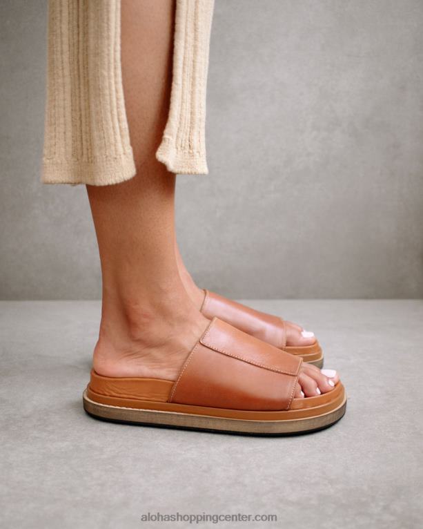 zaprta zanka - rjavi usnjeni sandali ženske Alohas 0D4R8521