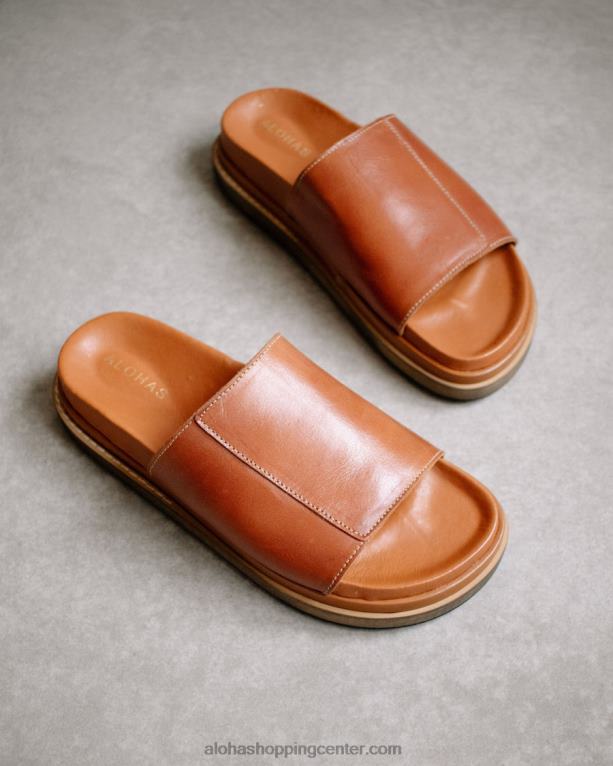 zaprta zanka - rjavi usnjeni sandali ženske Alohas 0D4R8521