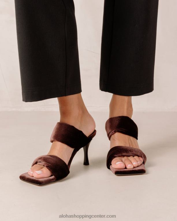zasukani trak - rjave žametne mule ženske Alohas 0D4R8590