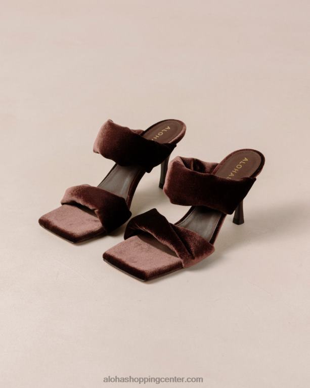 zasukani trak - rjave žametne mule ženske Alohas 0D4R8590