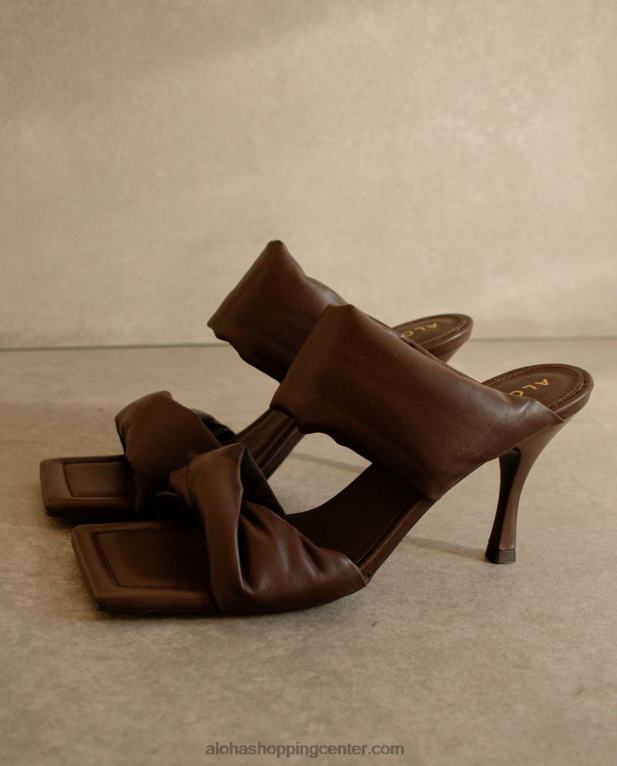 zasukani trak - temno rjave usnjene mule ženske Alohas 0D4R8428