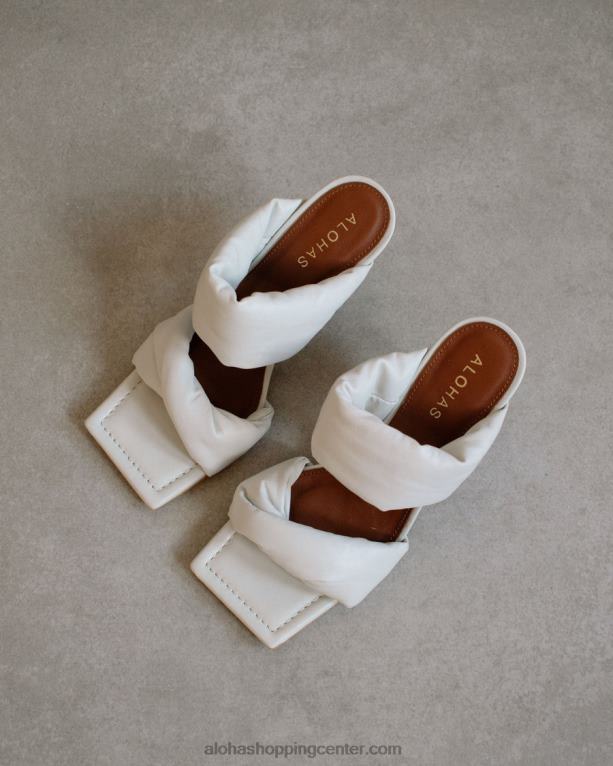 zasukani trak - umazano bele usnjene mule ženske Alohas 0D4R8276