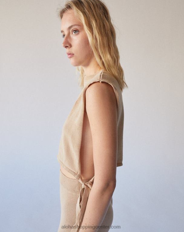 zavetje - bež pleteni vrh ženske Alohas 0D4R8908