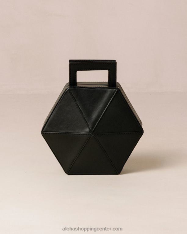 črna usnjena torbica k ženske Alohas 0D4R81043