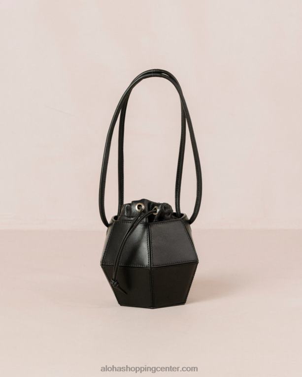 črna usnjena torbica v ženske Alohas 0D4R81046