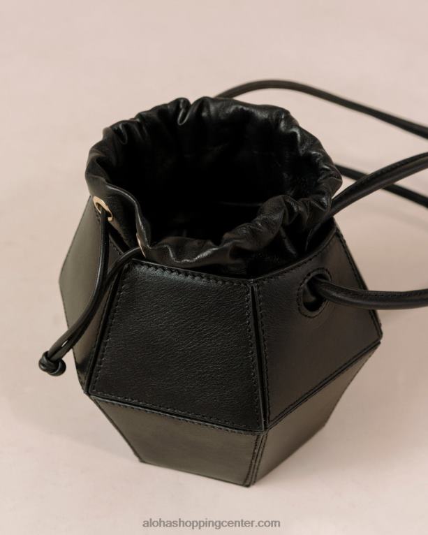 črna usnjena torbica v ženske Alohas 0D4R81046